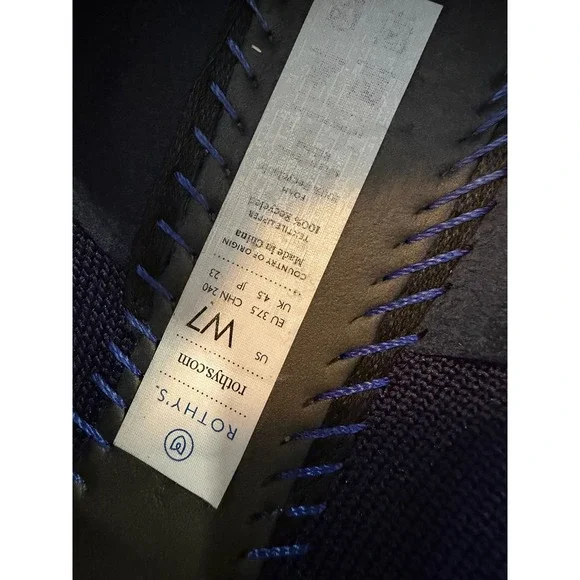 ROTHYS The Point Flat Shoes Navy Blue Knit Women's‎ Size 7 - Picture 7 of 7